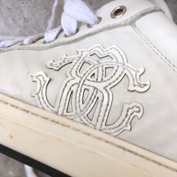 Roberto Cavalli leather embossed sneakers - Picture 13 of 14